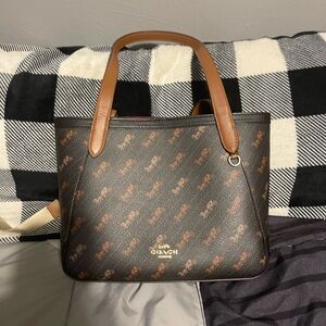 Coach Brown and Tan Tote Bag